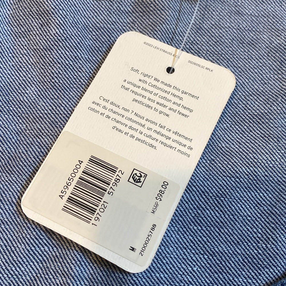 Levi’s Denim Long Sleeve Button-Up Top - Picture 9 of 17